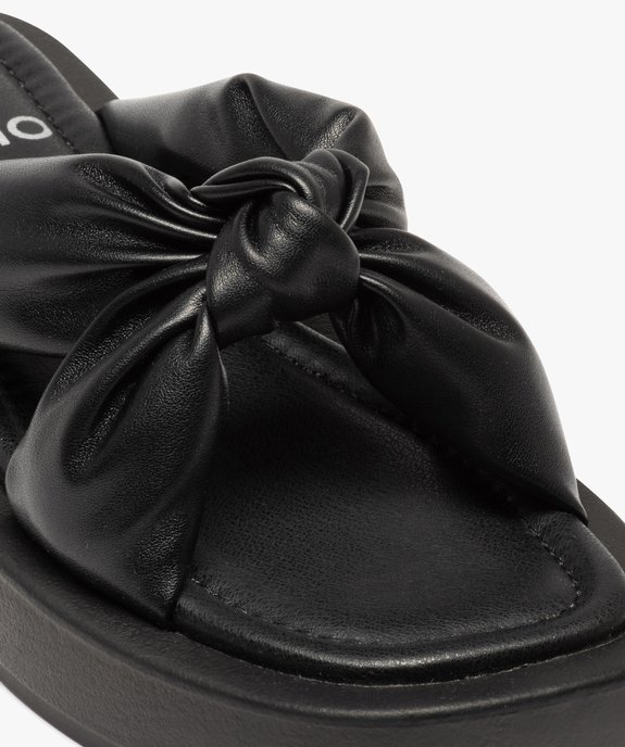 Mules femme unies à semelle épaisse et brides matelassées vue6 - GEMO (CASUAL) - GEMO