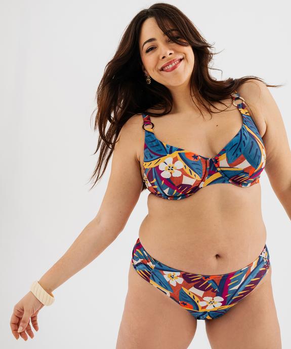 Haut de maillot de bain emboîtant à armatures imprimé femme vue4 - GEMO (PLAGE) - GEMO