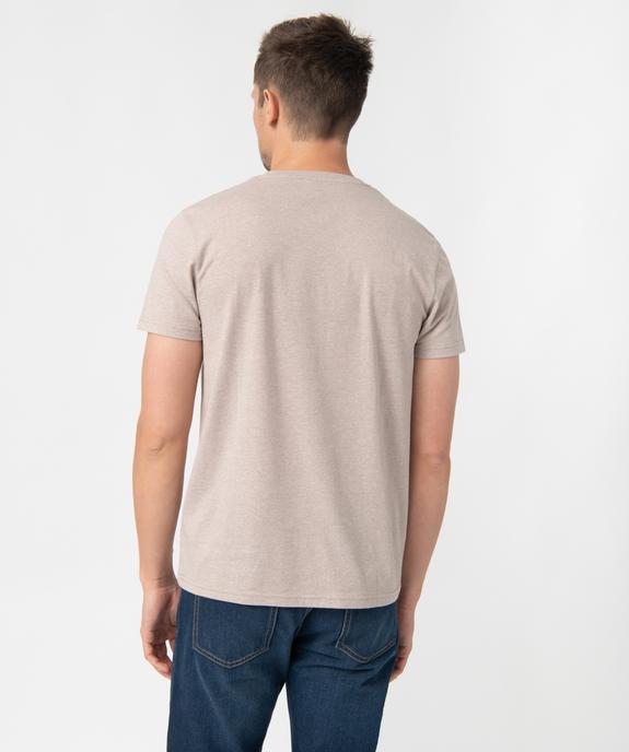 Tee-shirt à manches courtes et col V homme vue3 - GEMO 4G HOMME - GEMO