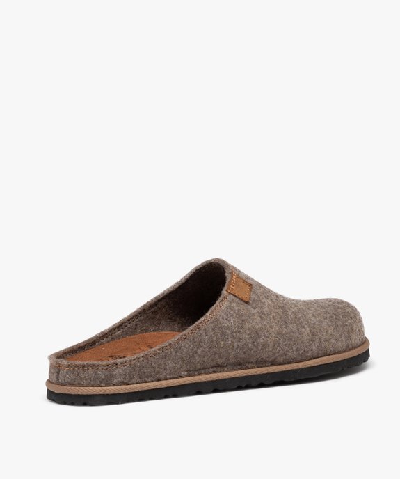 Chaussons mules façon lainage homme  vue4 - GEMO 4G HOMME - GEMO