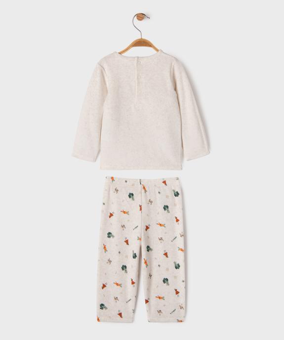Pyjama 2 pièces en velours avec motifs légumes bébé vue3 - GEMO 4G BEBE - GEMO
