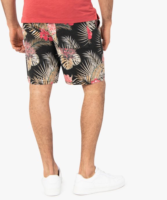 Bermuda homme à motifs fleuris vue3 - GEMO (HOMME) - GEMO