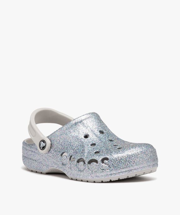 Sabots souples femme dessus perforé à paillettes Baya Glisser - Crocs vue2 - CROCS - GEMO