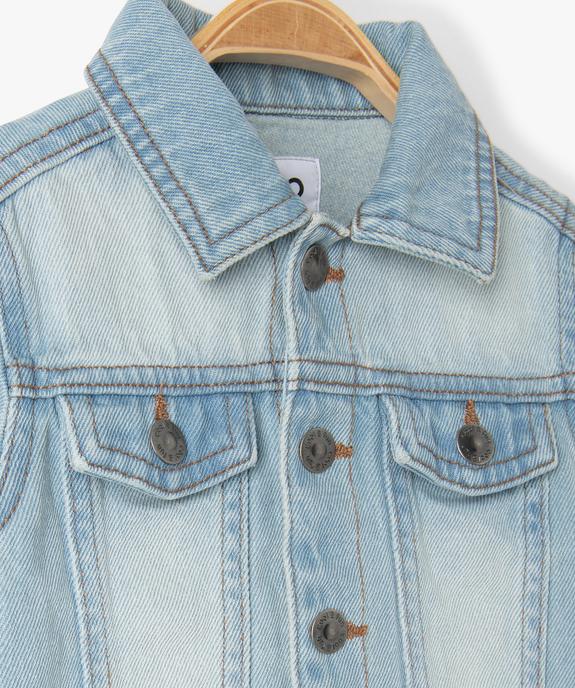Veste en jean bébé garçon coloris délavé vue2 - GEMO(BEBE DEBT) - GEMO