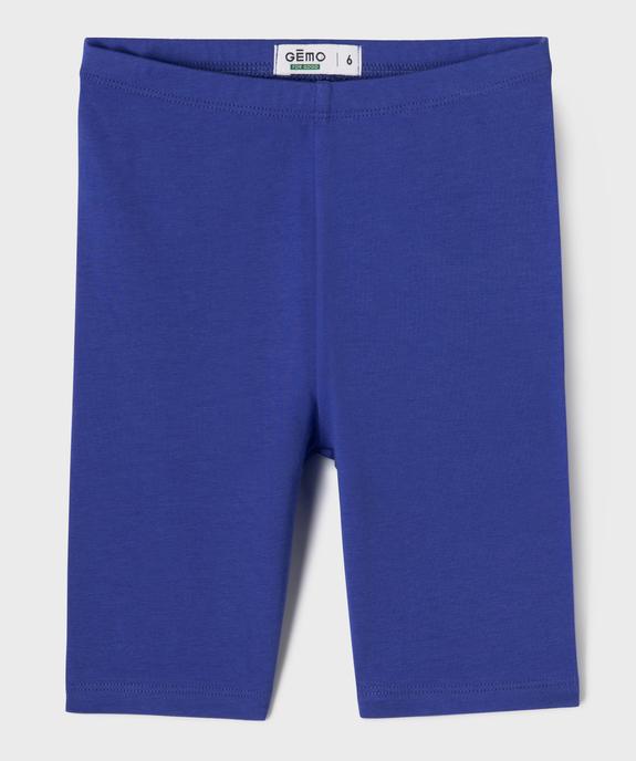 Legging court cycliste uni fille vue4 - GEMO 4G FILLE - GEMO