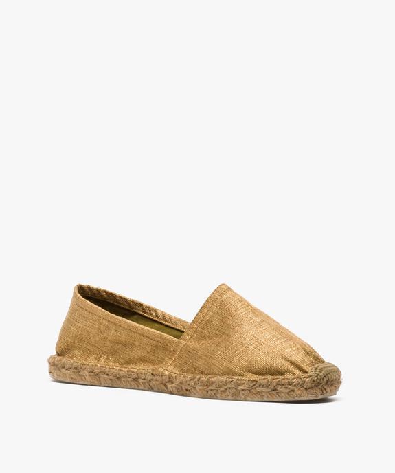 Espadrilles femme en toile pailletée vue2 - GEMO (PLAGE) - GEMO