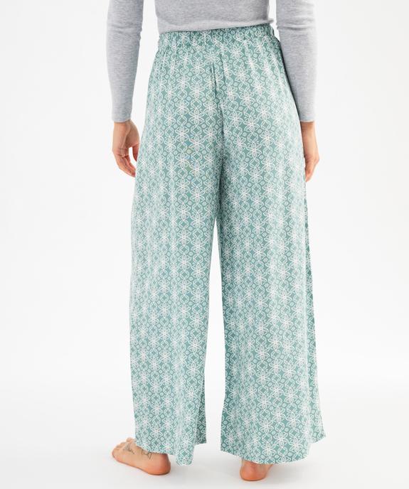 Pantalon de pyjama ample à motifs fleuris femme vue3 - GEMO 4G FEMME - GEMO