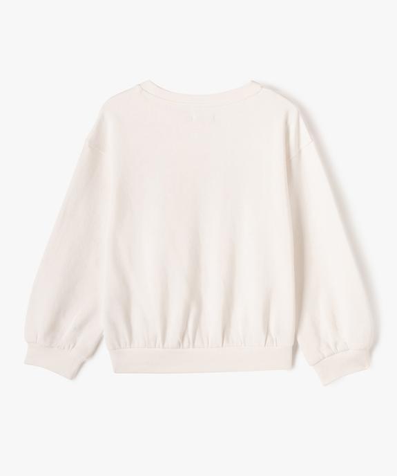Sweat ample imprimé intérieur molletonné fille vue3 - GEMO (ENFANT) - GEMO