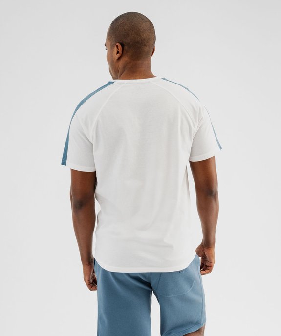 Tee-shirt manches courtes bicolore avec inscription homme - Camps United vue3 - CAMPS - GEMO