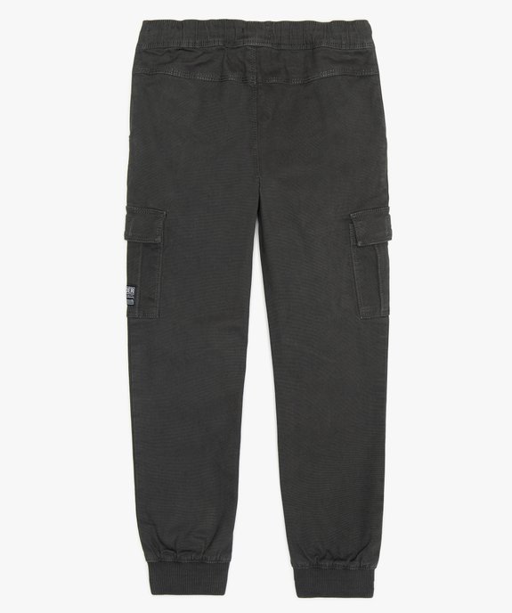 Pantalon garçon coupe cargo avec poches latérales vue3 - GEMO (ENFANT) - GEMO