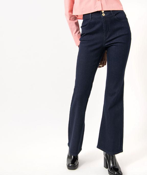 Jean Bootcut taille haute effet push-up femme vue1 - GEMO 4G FEMME - GEMO