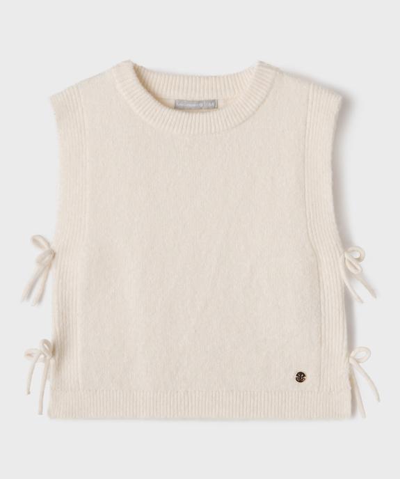Pull sans manches en maille douillette extensible fille - LuluCastagnette vue1 - LULUCASTAGNETTE - GEMO