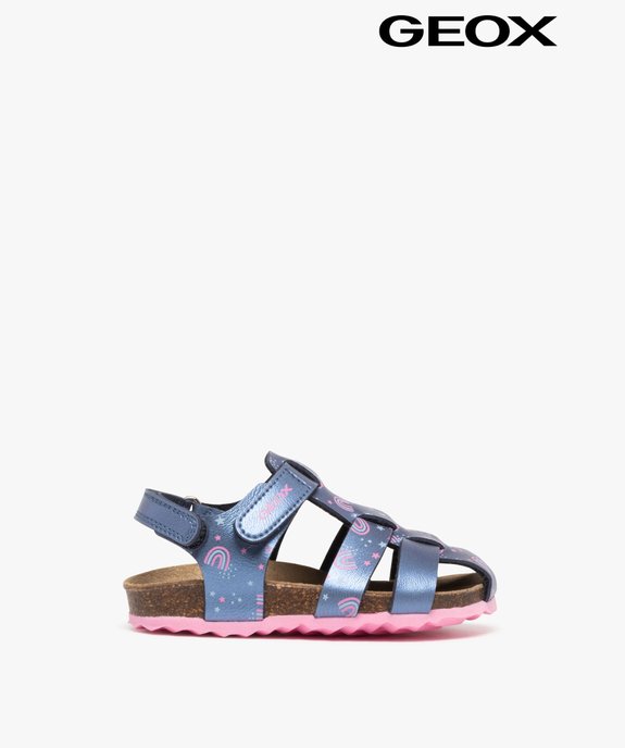 Sandales bébé fille à scratch multi-brides à motifs - Geox vue1 - GEOX - GEMO