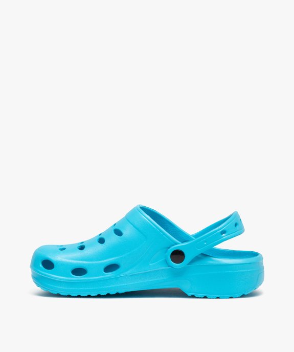 Sabots souples femme unis à perforations vue3 - GEMO (PLAGE) - GEMO