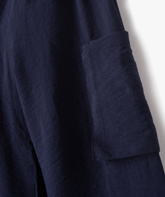 Pantalon large avec poches sur les cuisses fille vue3 - GEMO (ENFANT) - GEMO
