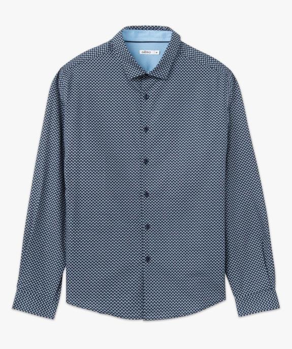 Chemise homme à manches longues avec micro-motifs vue4 - GEMO (HOMME) - GEMO