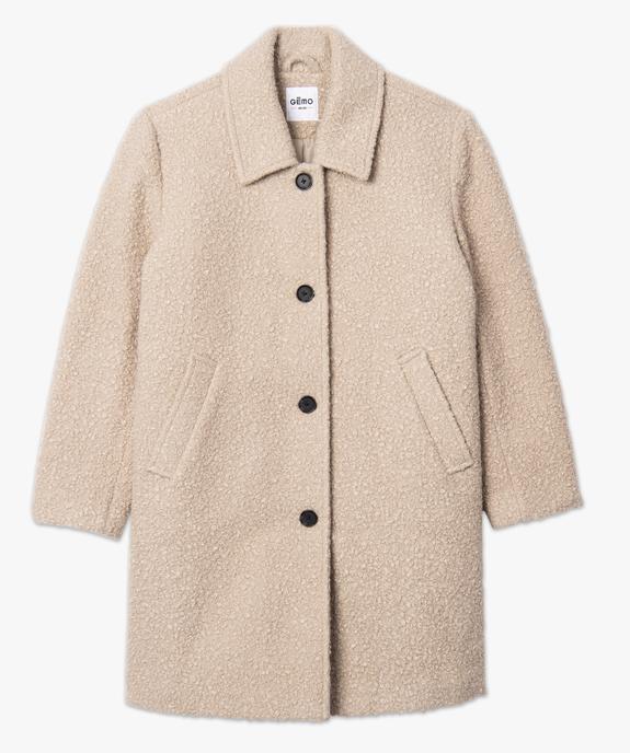 Manteau femme grande taille mi-long en maille bouclette  vue4 - GEMO (G TAILLE) - GEMO
