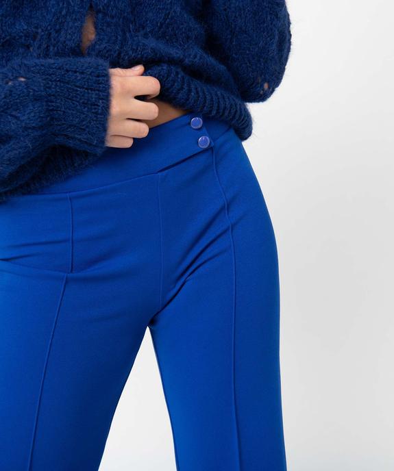 Pantalon femme en toile coupe large vue6 - GEMO(FEMME PAP) - GEMO