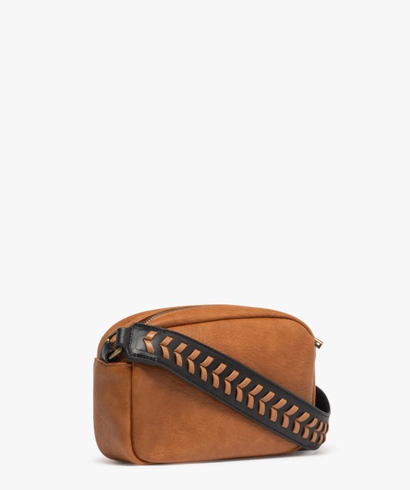 Sac besace compact à bandoulière large tressée femme vue2 - GEMO (ACCESS) - GEMO