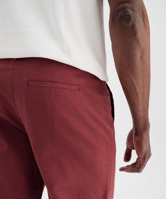 Pantalon à pinces en coton et lin homme vue3 - GEMO (HOMME) - GEMO