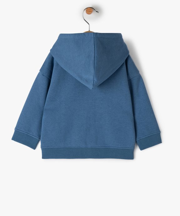 Sweat zippé molletonné à capuche bébé garçon vue3 - GEMO(BEBE DEBT) - GEMO