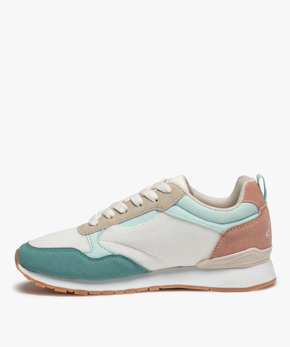 Baskets femme colorées toile et suédine – Kappa Electraw vue3 - KAPPA - GEMO
