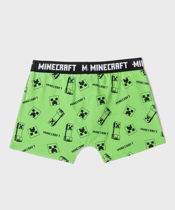 Boxers imprimés avec large ceinture garçon (lot de 2) - Minecraft vue3 - MINECRAFT - GEMO