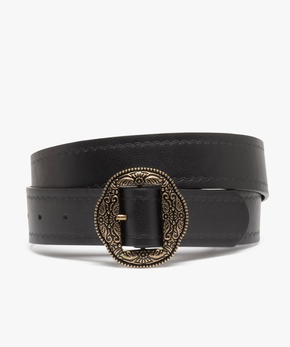 Ceinture femme avec boucle métallique ciselée vue1 - GEMO (ACCESS) - GEMO