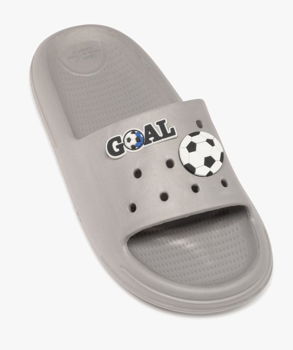 Mules de plage moulées avec bride perforée motifs foot garçon vue5 - GEMO (PLAGE) - GEMO