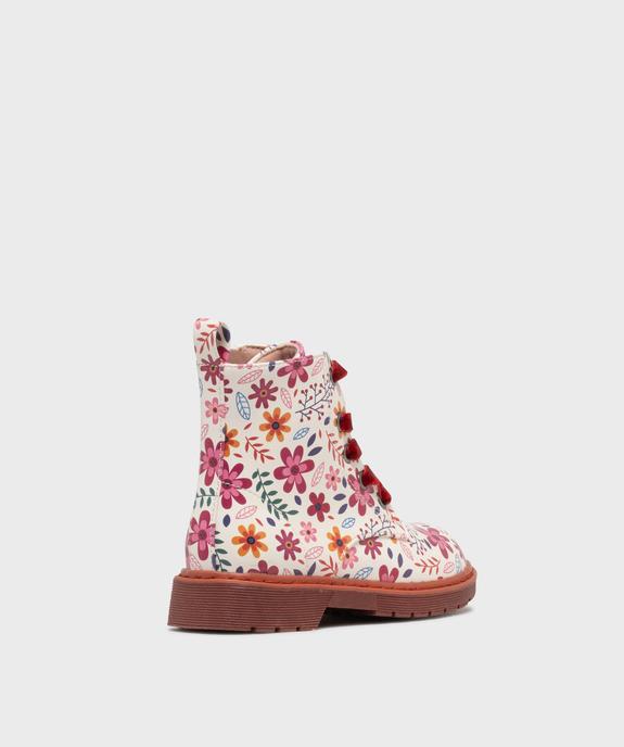 Bottines à lacets en velours avec zip intérieur fille  vue11 - LOVELY WINGS GEMO FOR GOOD - GEMO