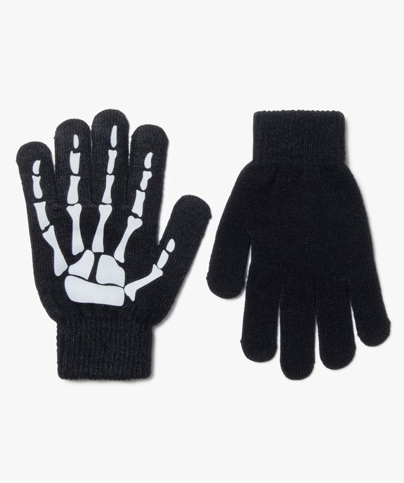 Gants garçon imprimé squelette réfléchissant vue1 - GEMO (ENFANT) - GEMO