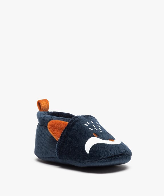 Chaussons bébé garçon en velours renard vue2 - GEMO 4G BEBE - GEMO