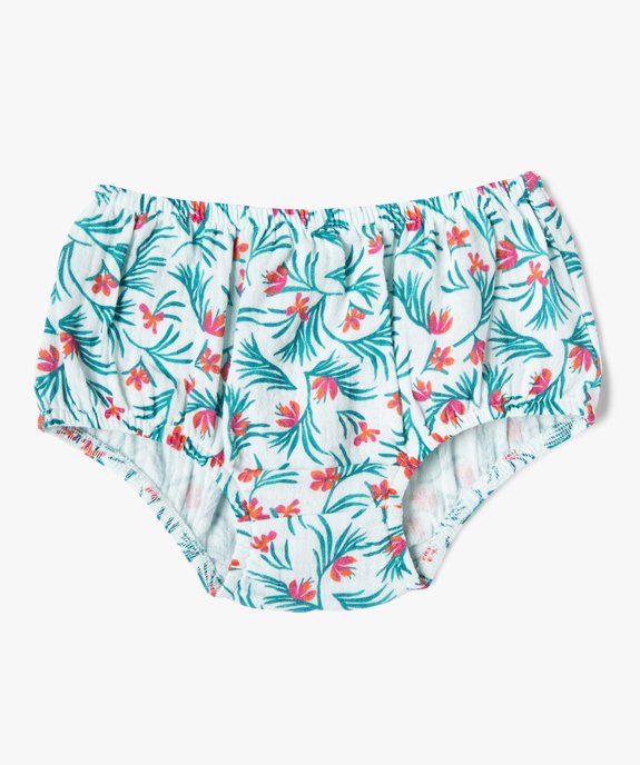 Ensemble 2 pièces bébé fille robe et culotte en coton vue4 - GEMO(BB COUCHE) - GEMO