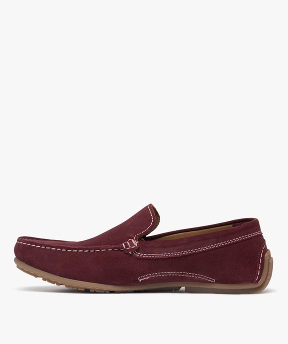 Mocassins homme unis en cuir velours vue4 - URBAN STEPS GEMO FOR GOOD - GEMO