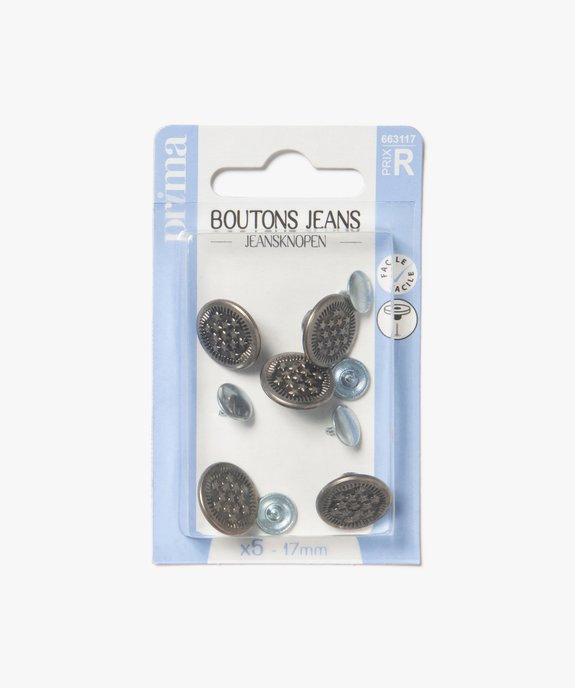 Boutons de jeans en métal vue3 - PRIMA - GEMO