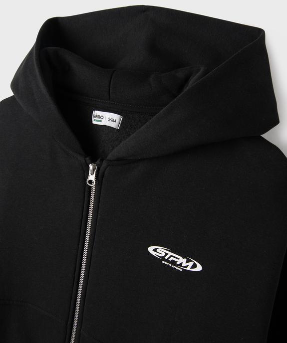 Sweat zippé à capuche coupe ample garçon vue2 - GEMO 4G GARCON - GEMO