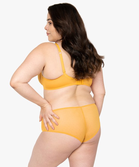 Shortie femme grande taille en tulle et dentelle vue2 - GEMO(HOMWR FEM) - GEMO