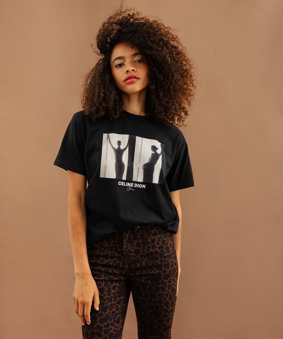 T-shirt imprimé col rond femme - Céline Dion vue3 - CELINE DION - GEMO