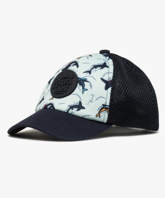 Caquette garçon bi-matières avec motifs dauphins vue1 - GEMO (ENFANT) - GEMO