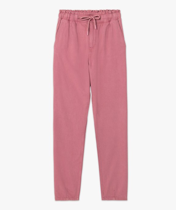 Pantalon femme coupe ample avec ceinture élastiquée vue4 - GEMO(FEMME PAP) - GEMO