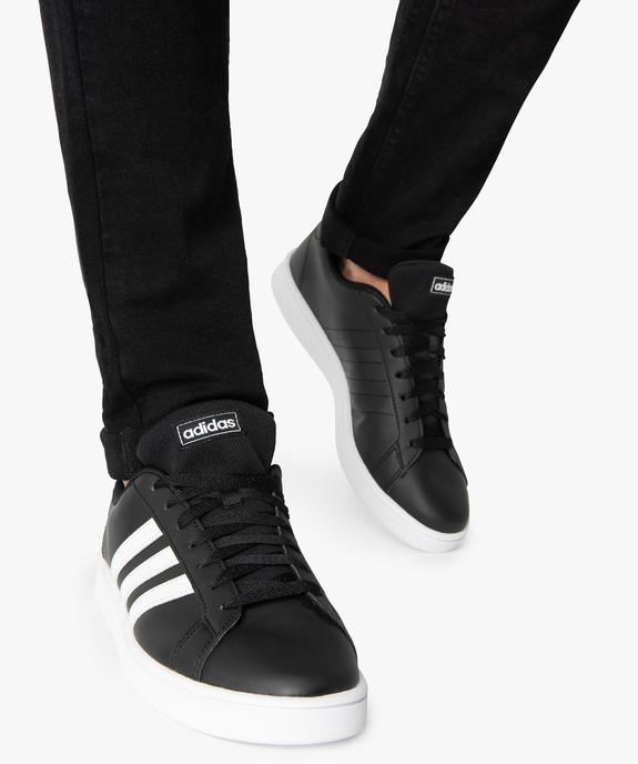 Baskets homme bicolores à lacets - Adidas Grand Court Base vue1 - ADIDAS - GEMO