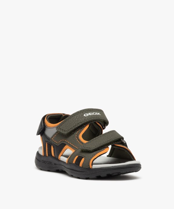 Sandales sport garçon multicolores à brides scratch - Geox vue2 - GEOX - GEMO