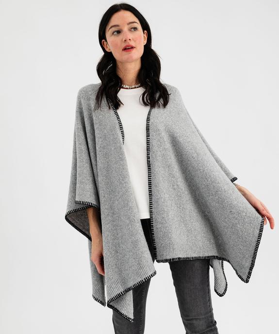 Gilet poncho uni femme vue1 - GEMO (ACCESS) - GEMO