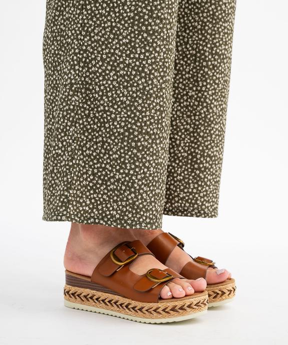 Sandales mules avec semelle plateforme en corde femme - Valentina Baldano vue1 - VALENTINA BALDA - GEMO
