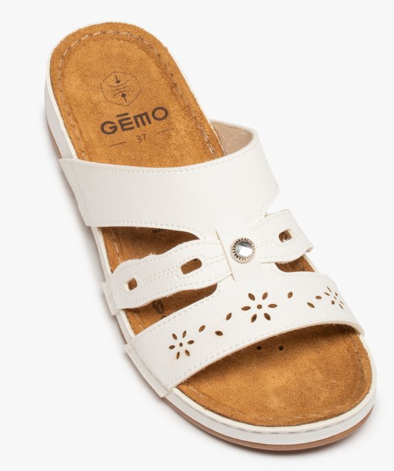 Mules femme confort extra légères à bride ajourée vue5 - GEMO (CONFORT) - GEMO