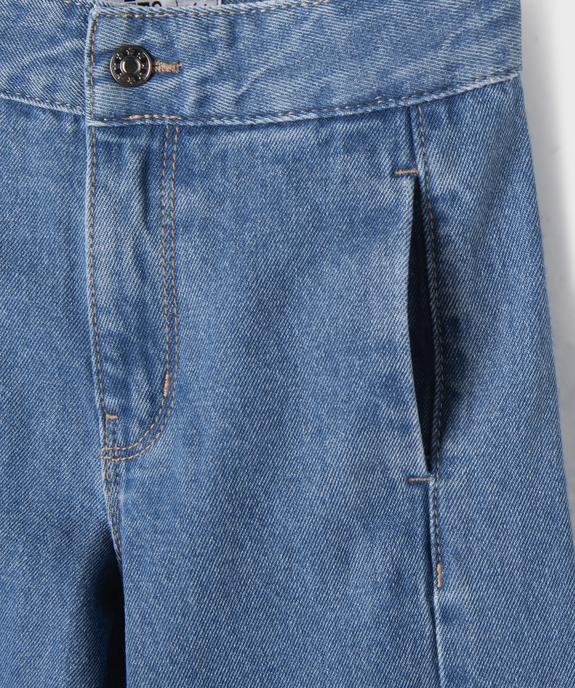Jean wide leg en denim 100 % coton fille vue2 - GEMO (ENFANT) - GEMO