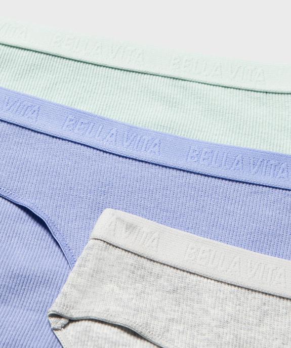 Culottes en maille côtelée avec ceinture fantaisie fille (lot de 3) vue2 - GEMO 4G FILLE - GEMO