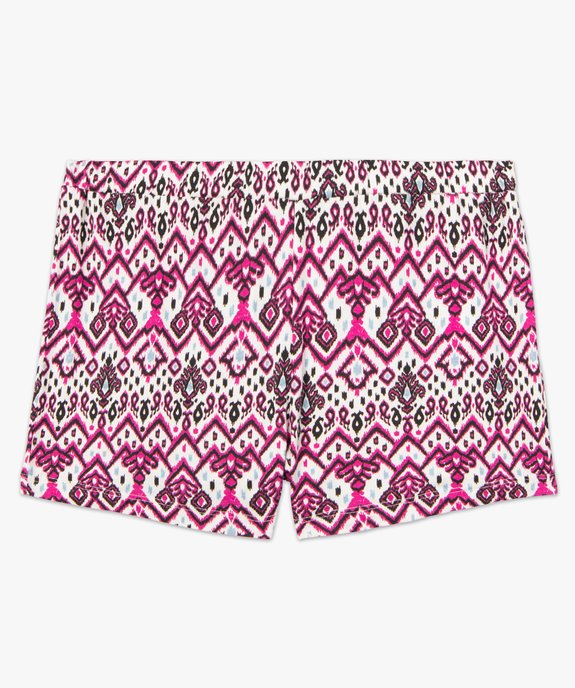 Short de pyjama femme imprimé avec ceinture élastique vue4 - GEMO(HOMWR FEM) - GEMO