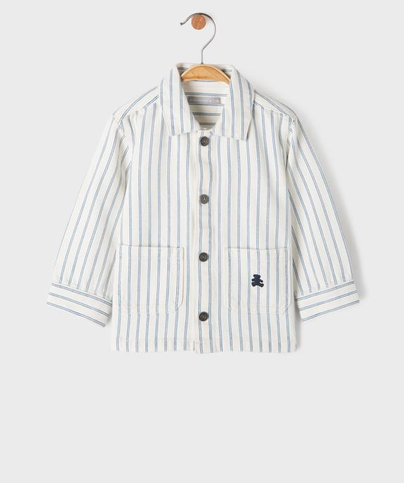 Sur-chemise à rayures bébé garçon - LuluCastagnette vue1 - LULUCASTAGNETTE - GEMO
