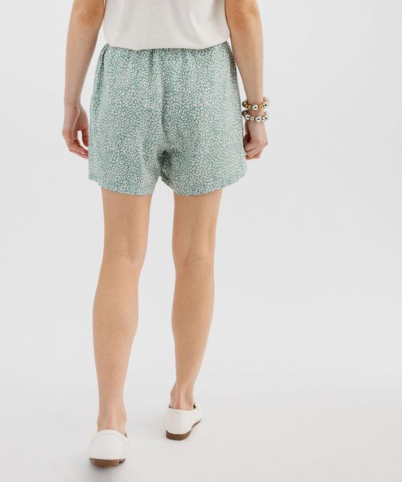 Short ample imprimé en viscose fluide femme vue3 - GEMO 4G FEMME - GEMO
